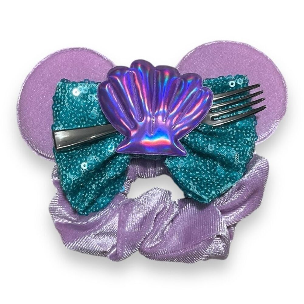 New Disney Inspired Little Mermaid Ariel Dinglehopper Ponytail Hair Scrunchie